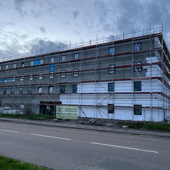 Fa&ccedil;ade en Neuf H&ocirc;tel BB &agrave; S&eacute;lestat Bischheim